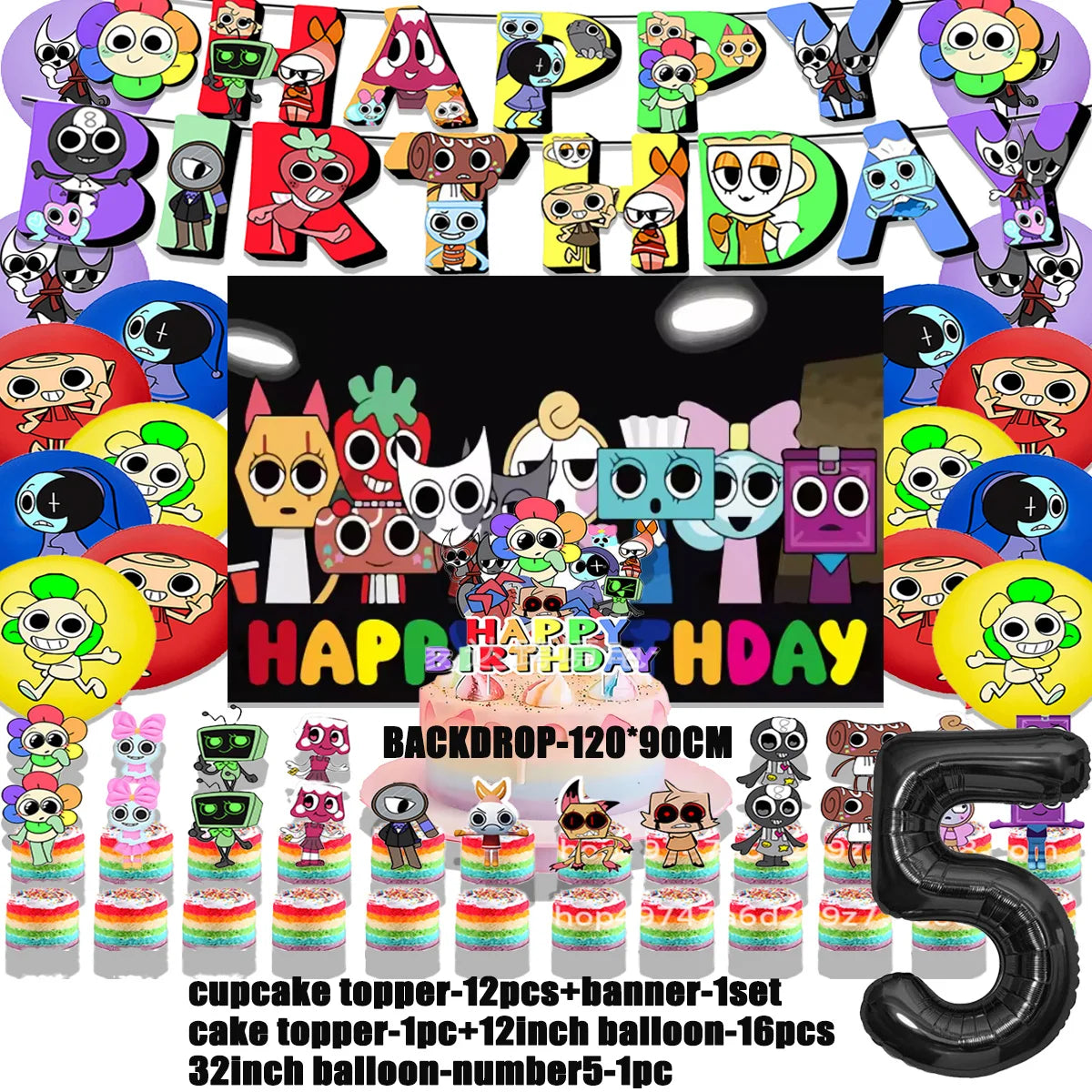 Dandys World Theme Birthday Party Decoration Disposable Tableware Dandy Balloon Napkin Backdrop For Baby Shower Kid Gift Supp