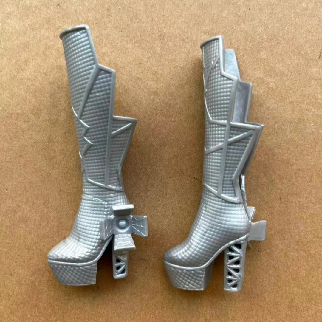 1/6 Monster Doll Boots Sandals Original Doll Shoes Unique Personality Toy Accessories for Collectible Figures - Gray (Style N