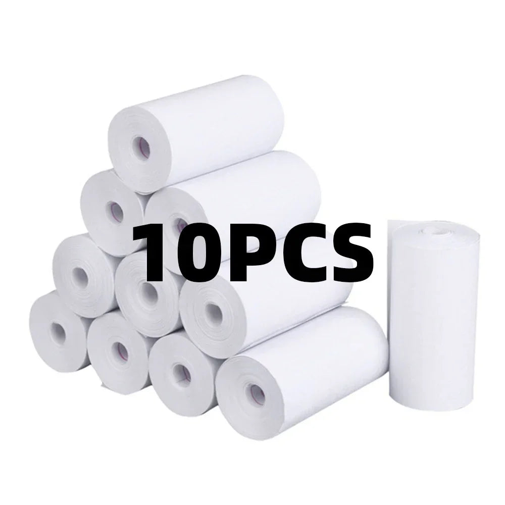 10Rolls 57x25 MM Thermal Paper White Children Camera Instant Print Kids Camera Printing Paper Replacement Accessories Parts -
