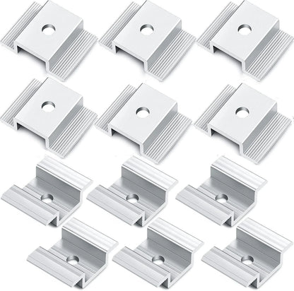 48/24/12pcs Solar Panel Mid Clamps Photovoltaic Panel Bracket PV Panel Mid Clamp Aluminum Solar Clips For Fixed 35-50mm Frame