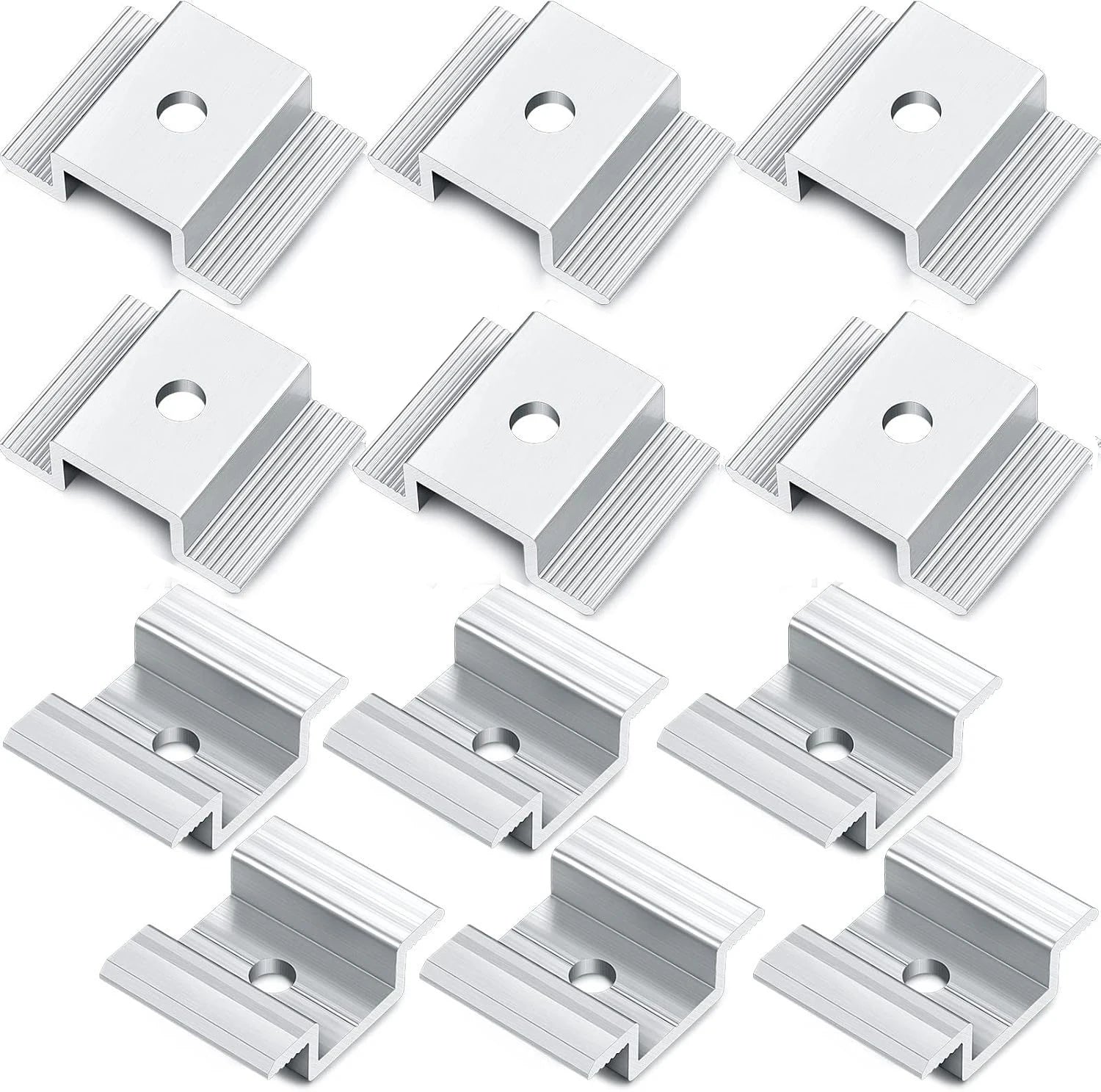 48/24/12pcs Solar Panel Mid Clamps Photovoltaic Panel Bracket PV Panel Mid Clamp Aluminum Solar Clips For Fixed 35-50mm Frame