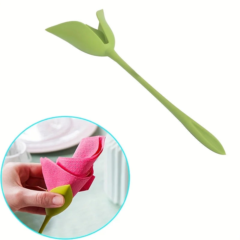 10 Elegant Floral Napkin Holders-Suitable for Weddings,Parties,Daily Table Centerpieces Decorations-Fashionable Napkin Holder