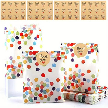20/40 Pieces Bohemian Birthday Party Favor Bags with Seal Sticker - Party Birthday, Wedding, Camping Party Use, Decoration Su