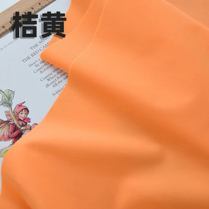 140x50cm 60s Pure Cotton Fabric Solid Color Plain Weave Cloth for Clothing DIY Craft Sewing Cloth - Orange A