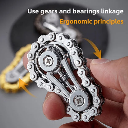 New Sprockets Flywheel Fingertip Gyro Fidget Spinner Antistress Anxiety Metal Bike Chains EDC Spinner Fidget Toys For Adult