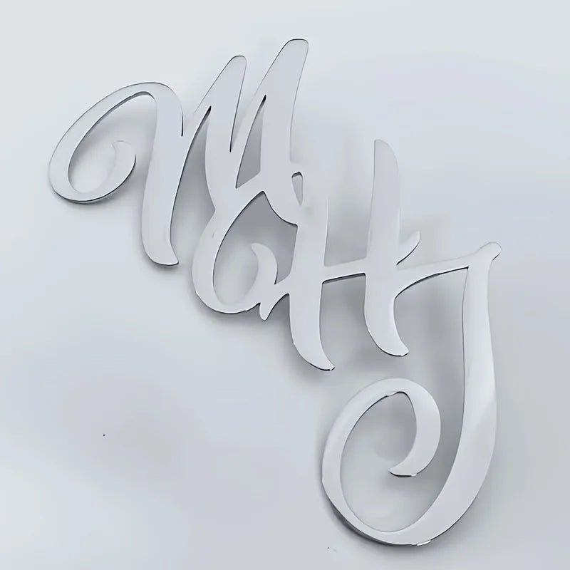 Custom Monogram Initial Name Stainless Steel Lapel Pin Personalized Brooch For Men Wedding Party Big Brooches Dad Gifts