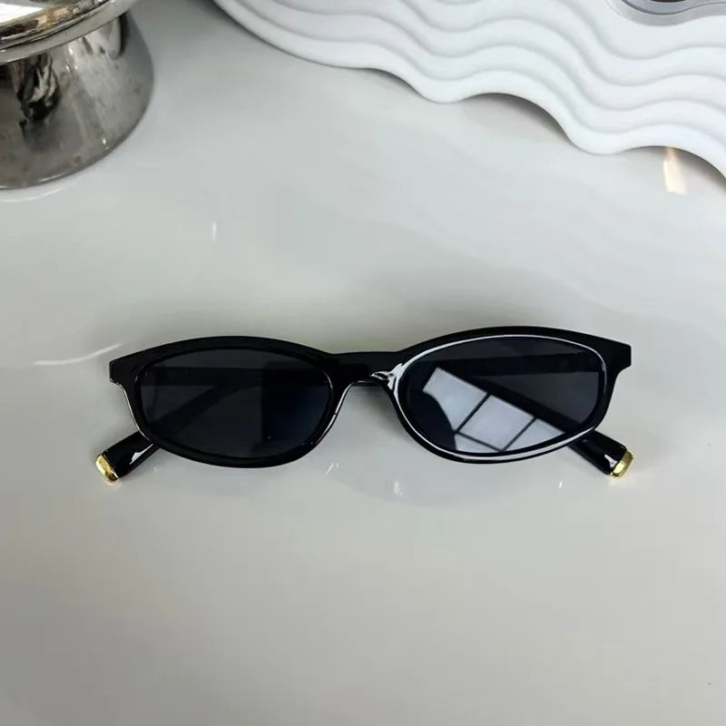 Vintage Small Frame Women's Kitten Glasses High-end Sunglasses Woman Luxury Brands Original Lunettes Femmes 802346 - Bright b