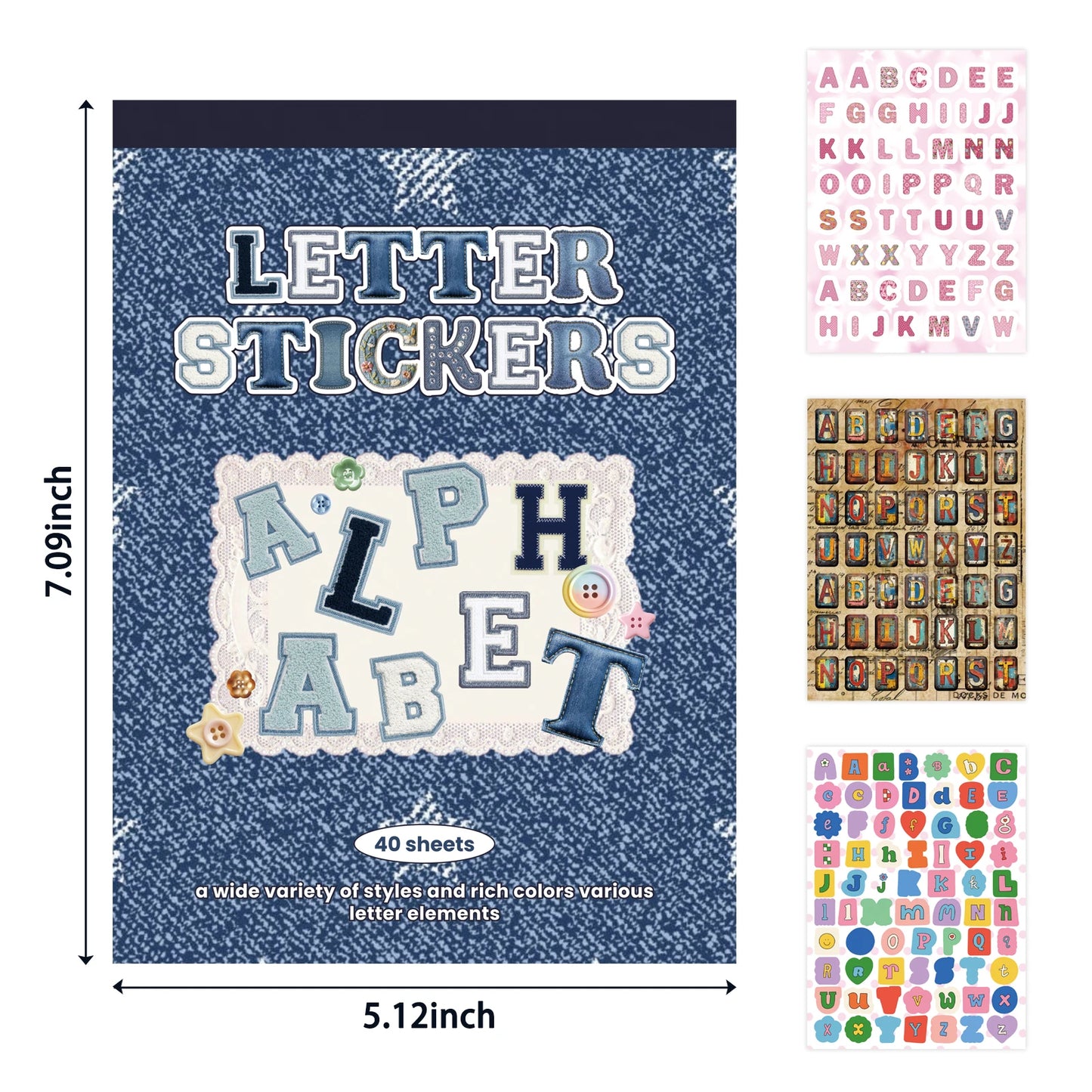 Random Cover Letter Sticker Books, Varied And Diverse Letter Stickers for DIY Crafts, Scrapbooks, Mugs, Mailbox, Bulletin Boa