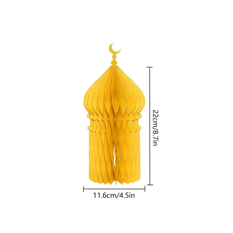 Ramadan decorations 2026 Honeycomb Ball Party Favors Gifts Ramadan Decoration 2026 Ramadan Festival Eid Bedroom Backdrop Deco