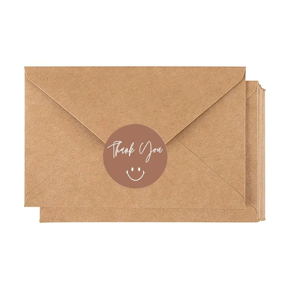 500 Round Heart-Shaped Thank You Stickers/Roll, Cute Pink Heart-Shaped Decorative Labels - Party Favor Seals, Stationery Stic