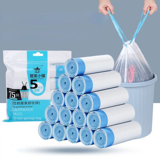 45x50cm Scented Drawstring Trash Bags - Thickened Large Fragrant Garbage BagswithHandles, 4 Scents (Rose/Lavender/Lemon/Vanil