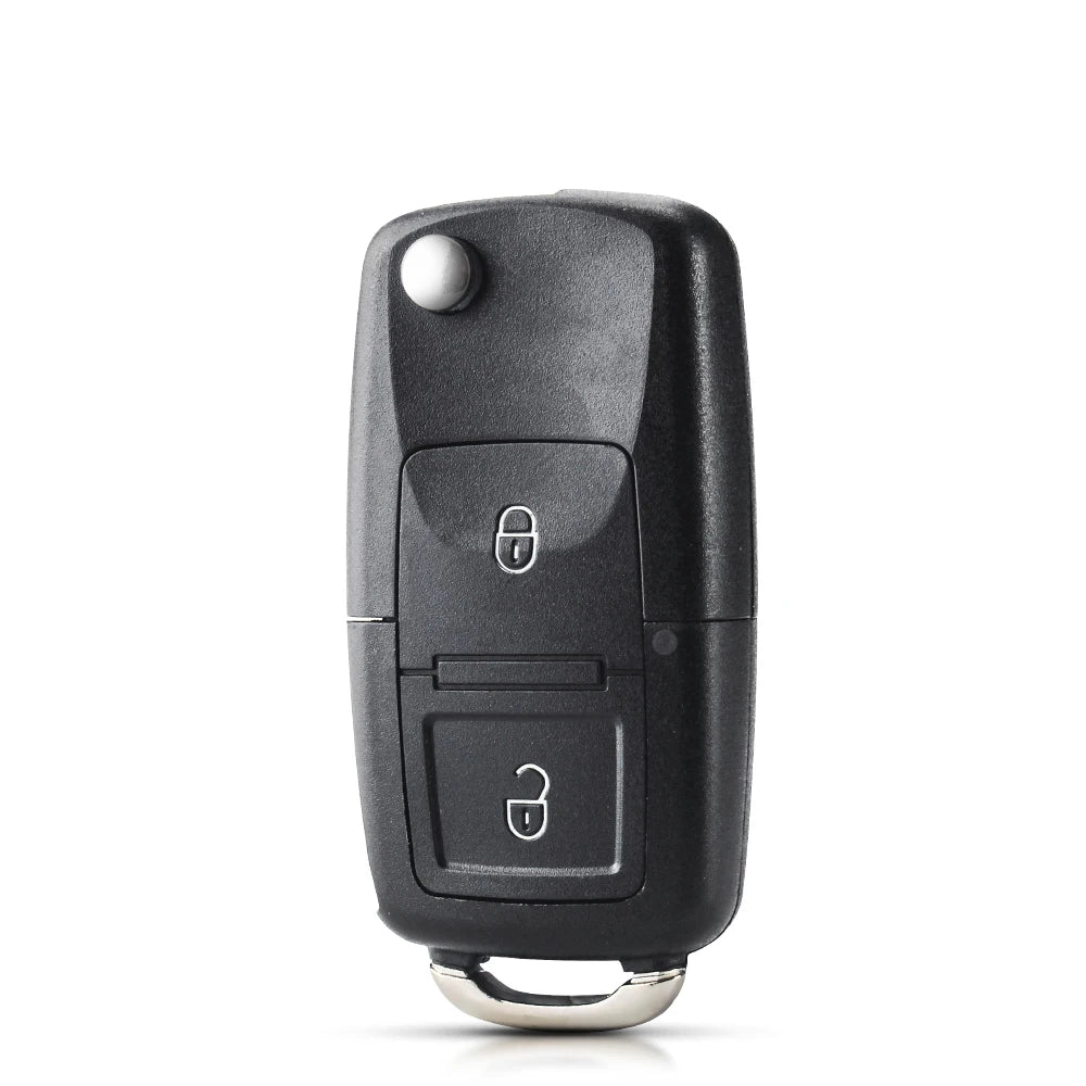 KEYYOU 2 3 Buttons For Volkswagen VW Passat Polo Golf Touran Bora Ibiza Leon Octavia Fabia Folding Flip Key Shell Case No Bla