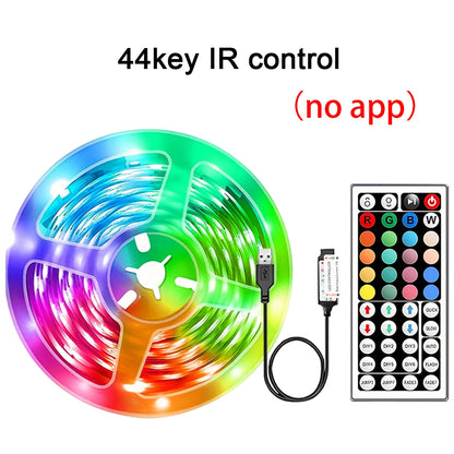 RGB Led Strip Lights 5m 10m 20m 30m Led Room Light with APP Control Flexible Ribbon Luces Led Tape for Room Bedroom Decoratio