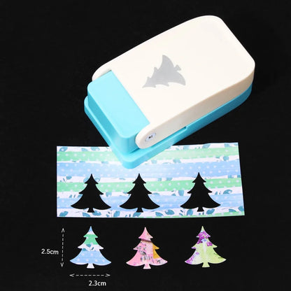Labor Saving Stamp Border Punch Large Size DIY Embossing Machine Cutting Craft Paper Cutting Christmas Tree Hole Punch - Chri