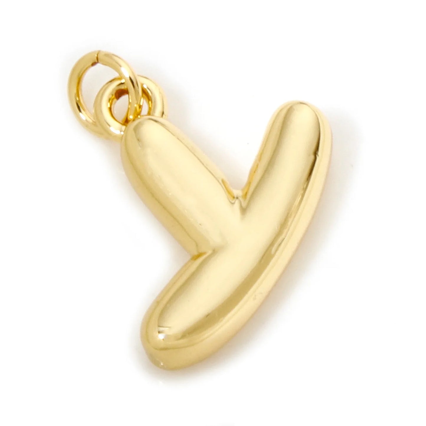 1Pcs English Letter Brass Charms 18K Real Gold Plated Capital Alphabet Initial A-Z Pendant Personalized Jewelry Making Findin