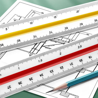 Technical Triangular Scale Ruler Stationery 30cm Measuring Architect Ruler Drawing Drawing Ruler Engineer