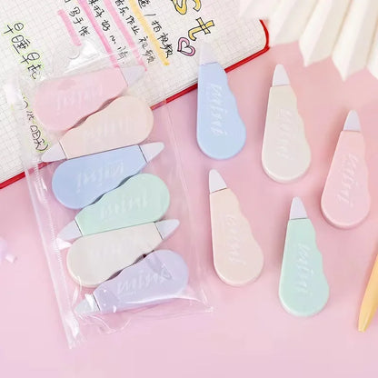 6pc Set Correction Tape Kawaii Mechanical Cute Design Correction Tape - Perfect for Decorating Diaries and School Supplies