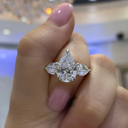 CAOSHI Simple Luxury Female Wedding Bands with Shinning Zirconia Stone Temperament Women Trendy Jewelry Delicate Promise Ring