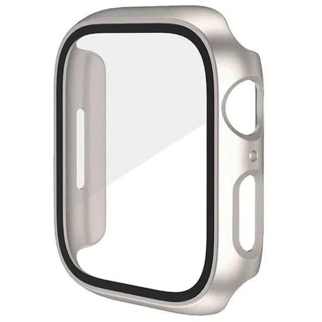 Glass+Cover For Apple Watch case 10 9 8 7 6 SE 5 iWatch Accessorie Screen Protector iWatch series 46mm 44mm 40mm 41 45mm 38 4
