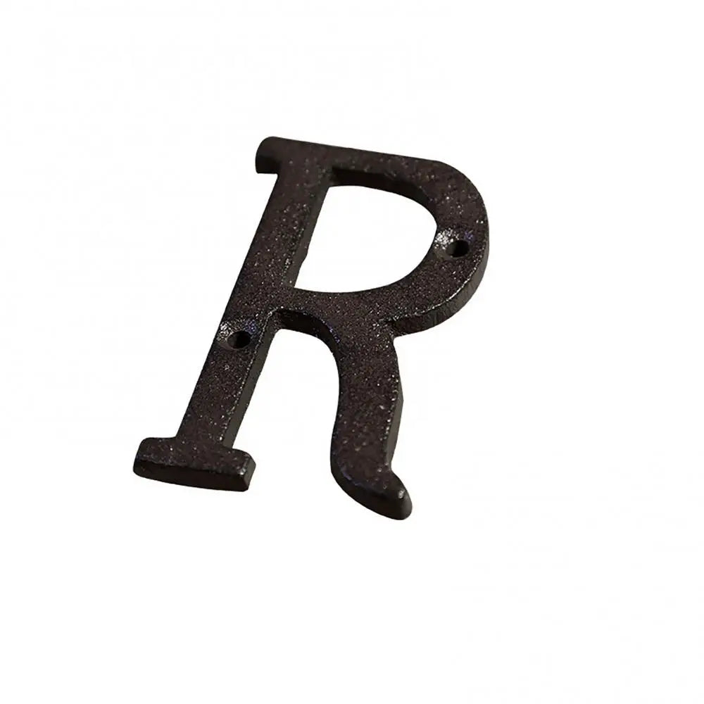 Antique Doorplate Address Numbers Apartment Street Address Plaque Retro Groceries Cast Iron Metal House Doorplate Letter Symb