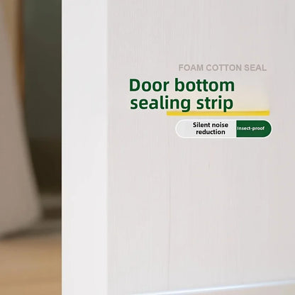 YITAPE 1M Thickened Door Bottom Seal Strip Self-Adhesive Silicone Rubber Weatherstrip Soundproof Windproof Dustproof Gap Seal