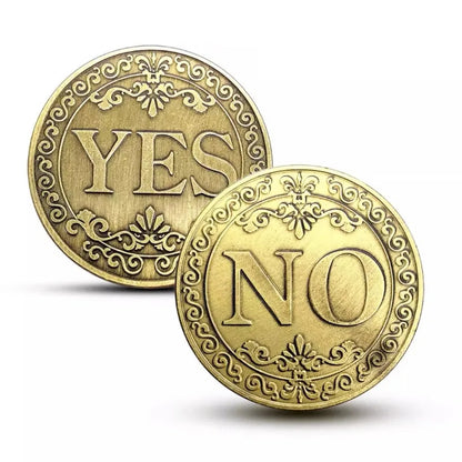 YES NO Decision Coins Magic Coin Collections Good Luck Vintage Antique Bronze Wish Lucky Coin US Coins Commemorative Gold Coi