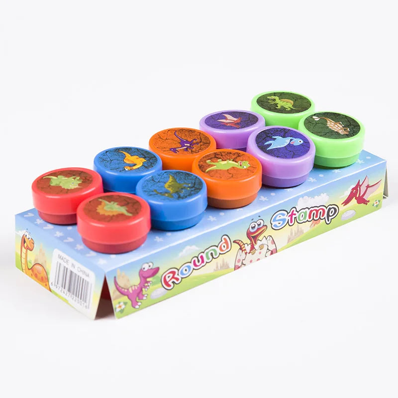 10pcs Assorted Stamps for Self-ink Stamps Toy Stamps Smiley Face Seal Scrapbooking DIY Painting Photo Album Decoration