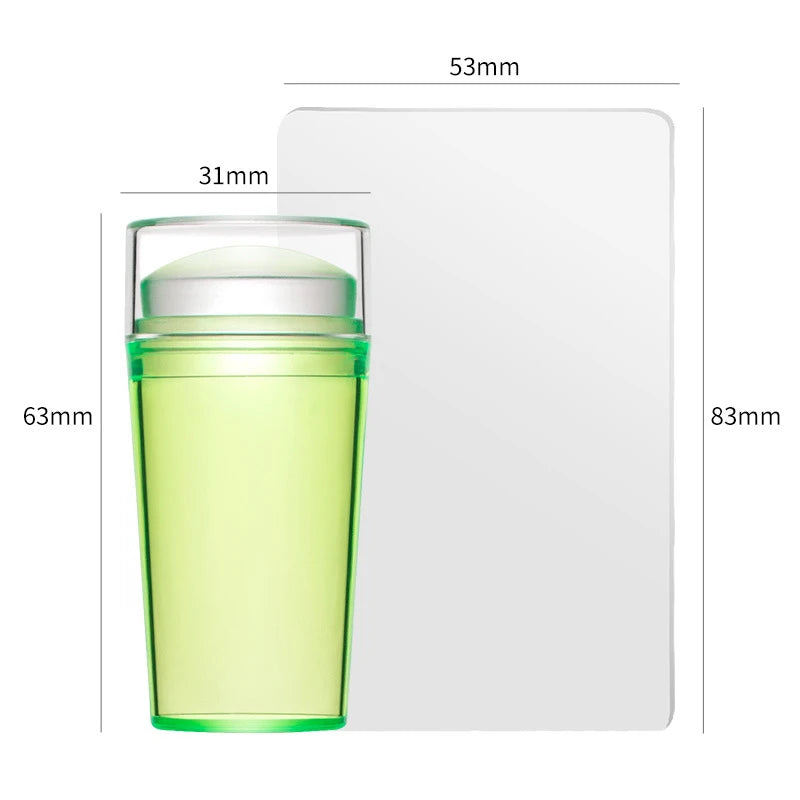 Nail Stamping Plates Pure Clear Jelly Nails Art Stamper Scraper Set Print Silicone Marshmallow Design Manicure Accessories To