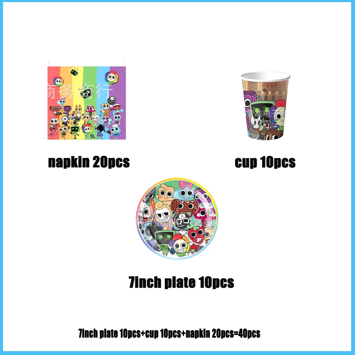Dandys World Theme Birthday Party Decoration Disposable Tableware Dandy Balloon Napkin Backdrop For Baby Shower Kid Gift Supp