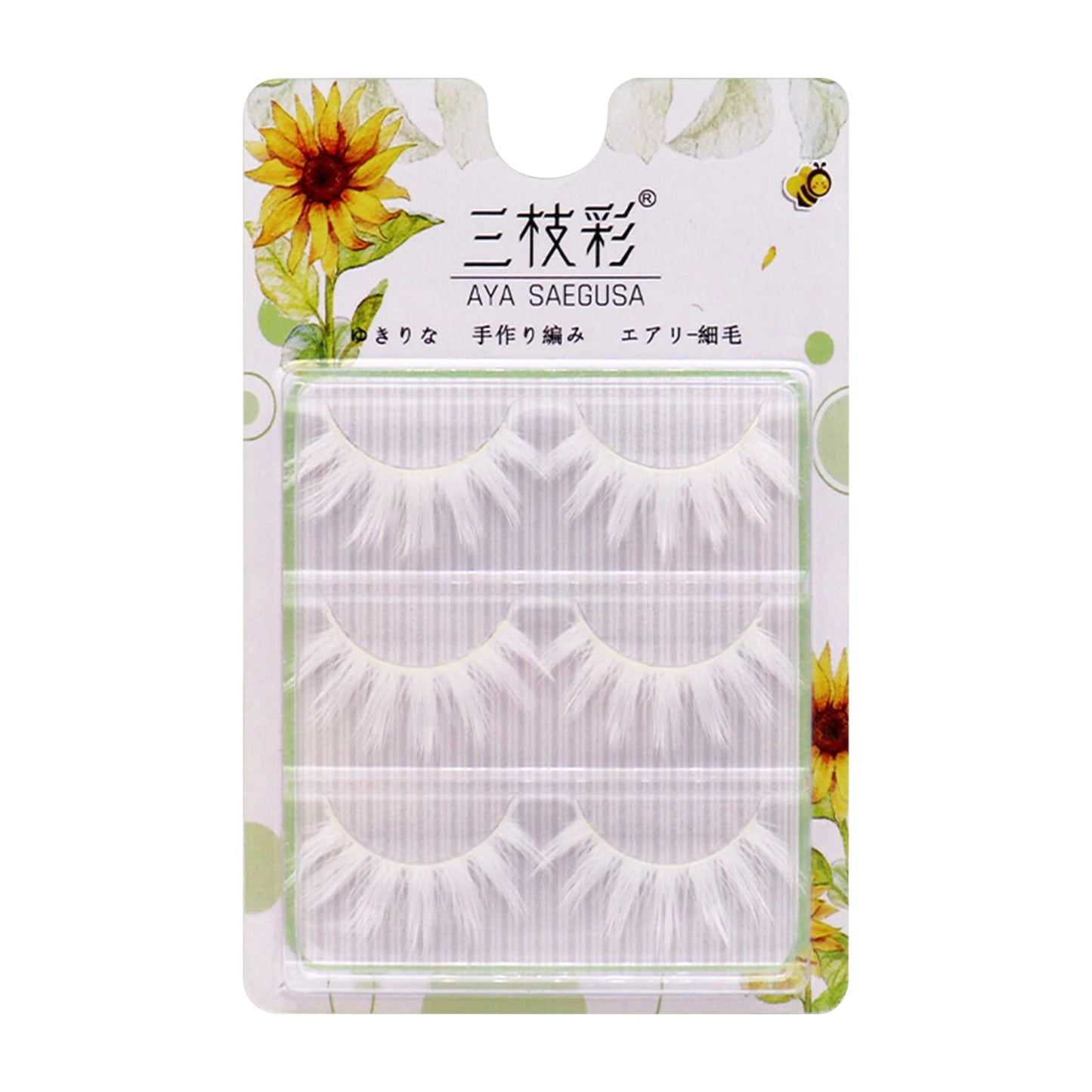 White Feather Lashes Strips Manga Cosplay False Eyelashes Full Srip Cluster Lashes Extensions Halloween Christmas Party Makeu