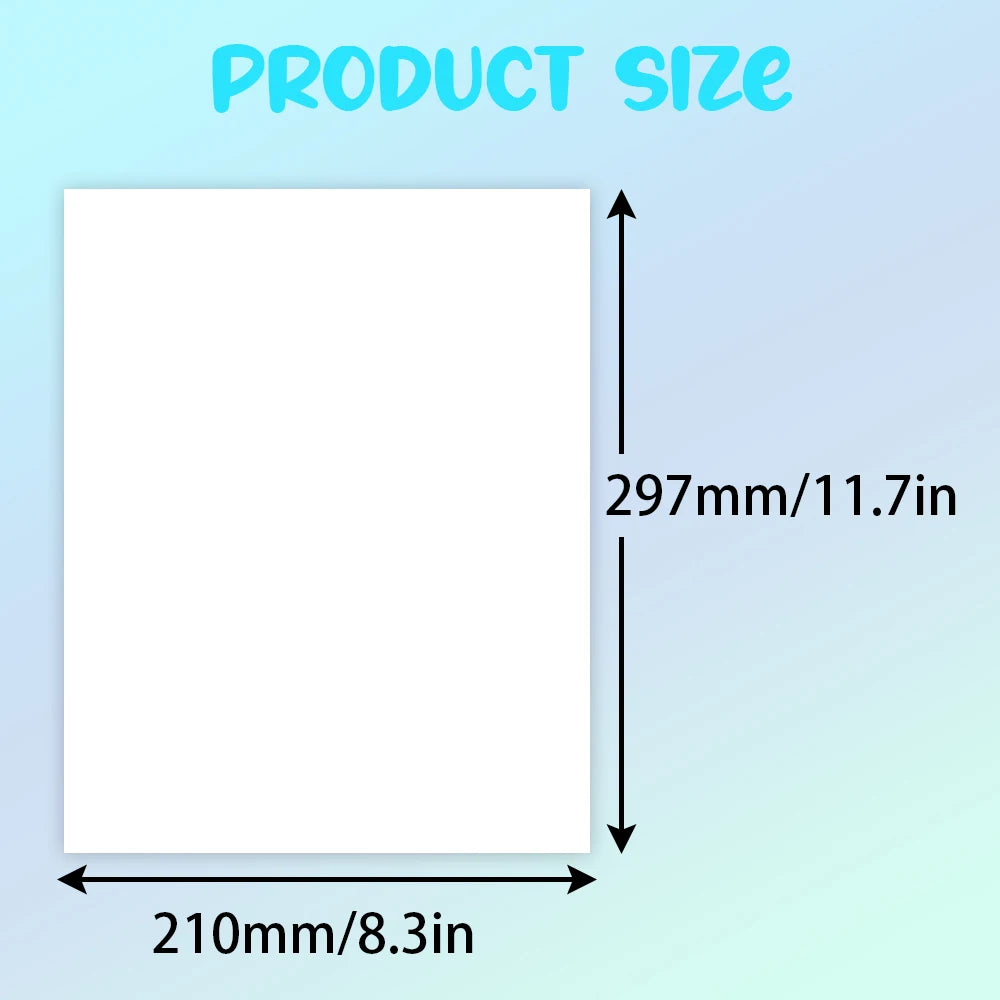 10 Sheets of A4 Inkjet Transfers - , Transparent Color, Compatible with All Inkjet Printers, Glossy Finish