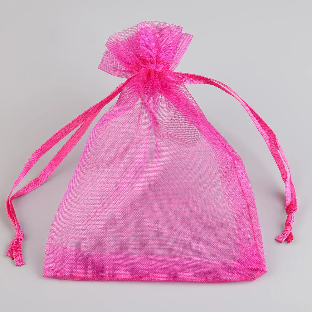 50/100pcs Colorful Organza Gift Bag 5x7 7x9 9x12 10x15 13x18cm Party Wedding Favors Candy Jewelry Packaging Drawstring pouche