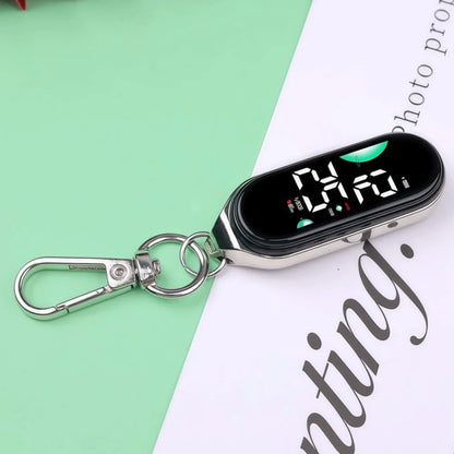 LED Electronic Hanging Watch Portable Waterproof Pocket Watch Digital Display Carabiner Luminous Pocket Watch Kids Adults