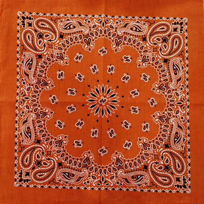 New Fashion Hip Hop 100% Cotton Bandana Square Scarf 55cm*55cm Black Red Paisley Headband Printed For Women/Men/Boys/Girls - 