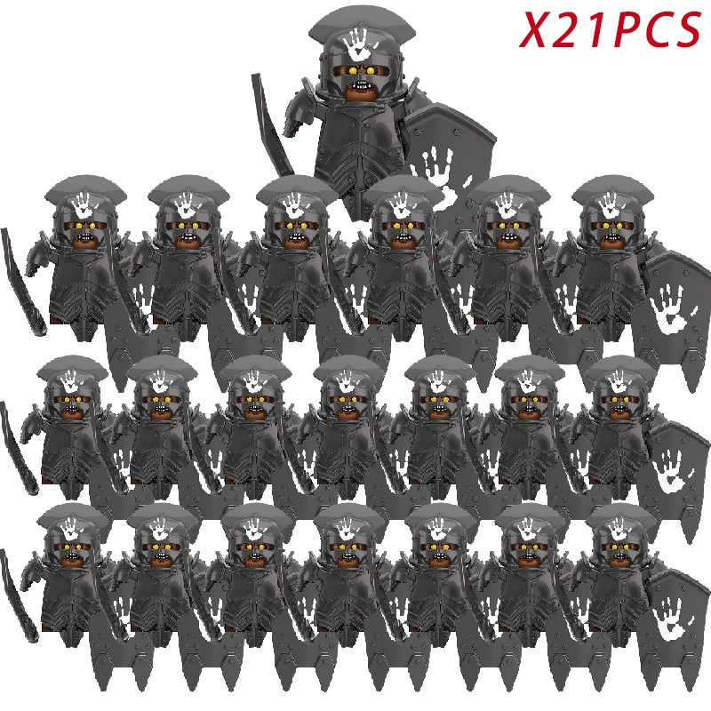 Medieval Movie Knights Building Blocks toys Lord Ring Figure Bricks Toy Christmas birthday gifts - RZXP256x21