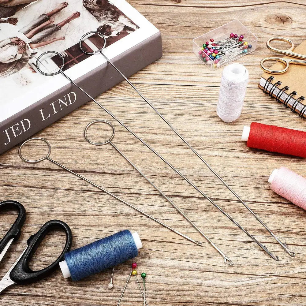 1/2Pcs Sewing Loop Turner Hook Stainless Steel,for Fabric Belt Strips Long Tuber Handmade,DIY Quitling Tool Knitting Accessor