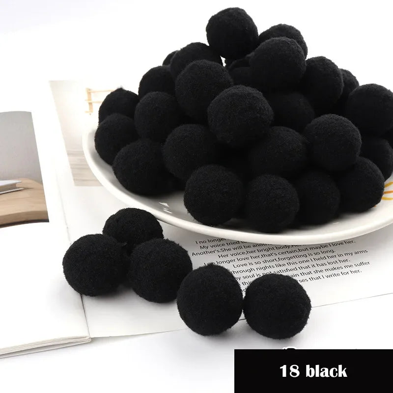 Assorted Pompom 8/10/15/20/25/30mm Fluffy Soft Pom Poms Balls Mixed Pompoms for DIY Crafts Wedding Decor Kid Toy Sewing Suppl
