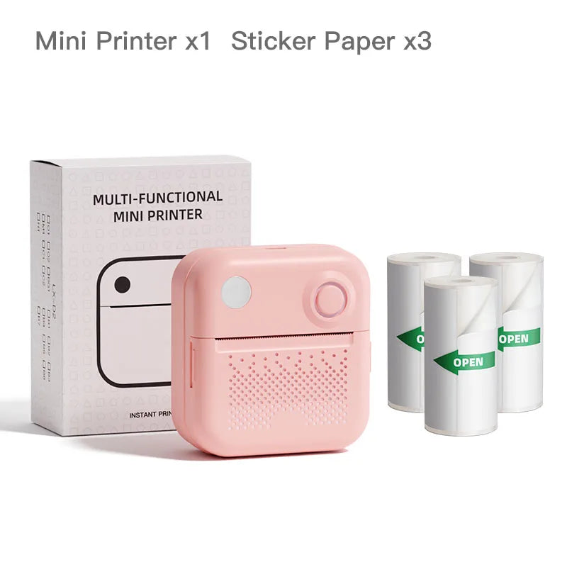 Dolewa D3 Portable Printer Thermal Paper Stickers Paper Mini Printers Labels Maker Printer for Error Printing Photo Printing 