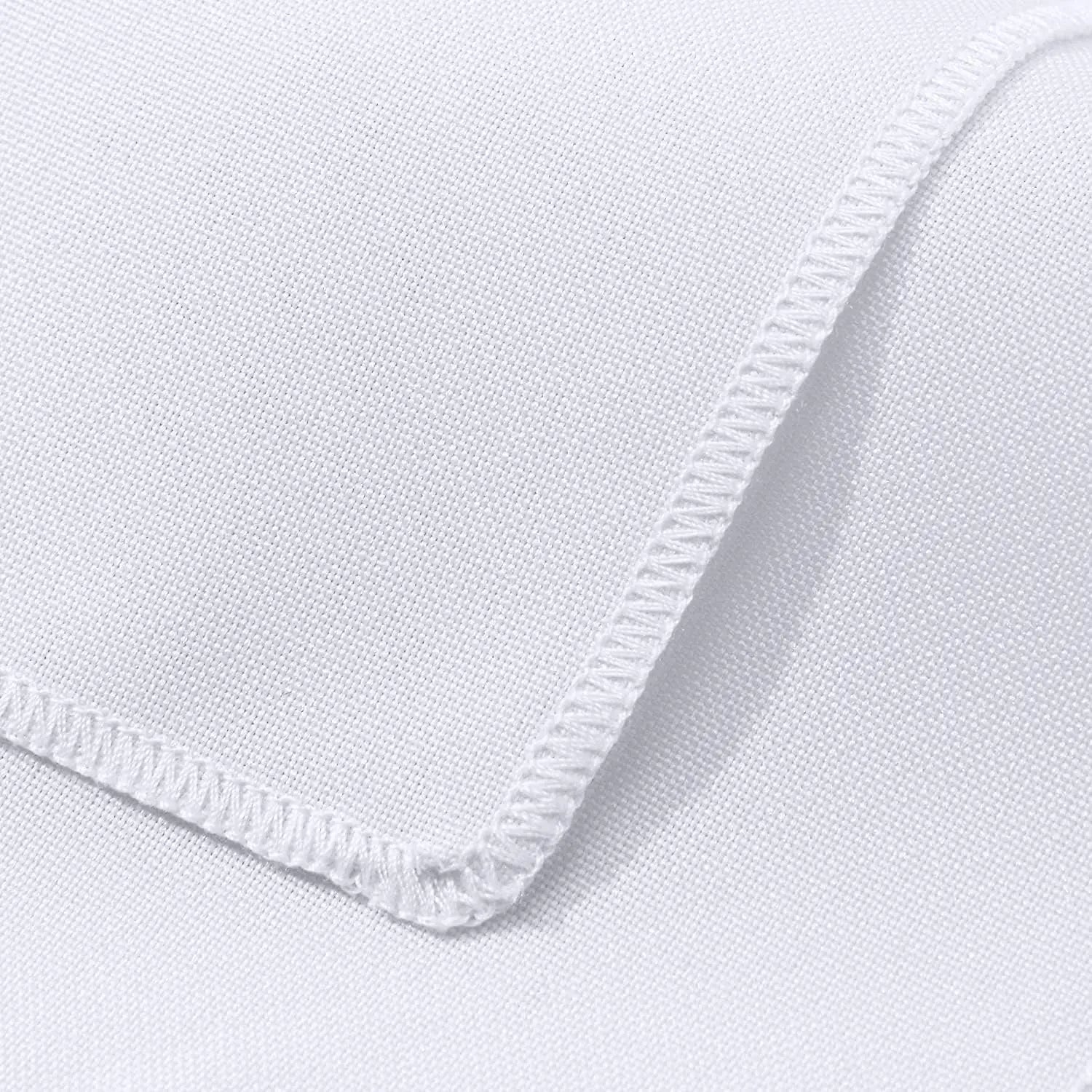 White Table Cloth Waterproof Anti Scratch Polyester Tablecloth Decorative Washable Fabric Table Cover Home Dining Buffet Part