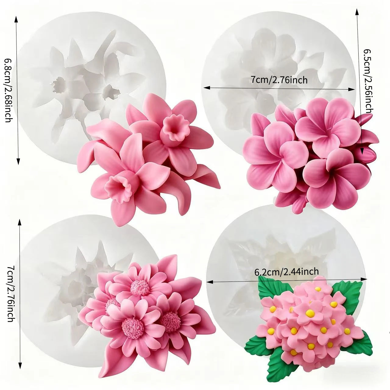 Lotus Flower Silicone Mold，For resin crafting - Suitable for candles、DIYCrafts、Valentine's Day、Mother's Day、Christmas Decorat