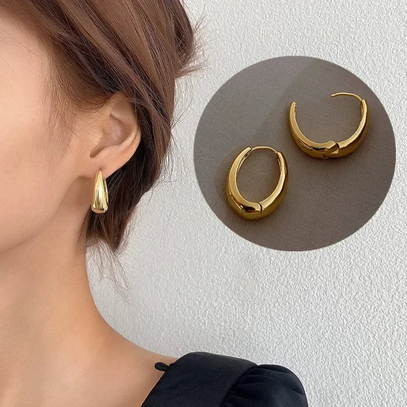 2023 Fashion Metal Drop Earrings for Woman Vintage Hoop Earring Trend Classic Party Wedding Pendant Jewelry Gift