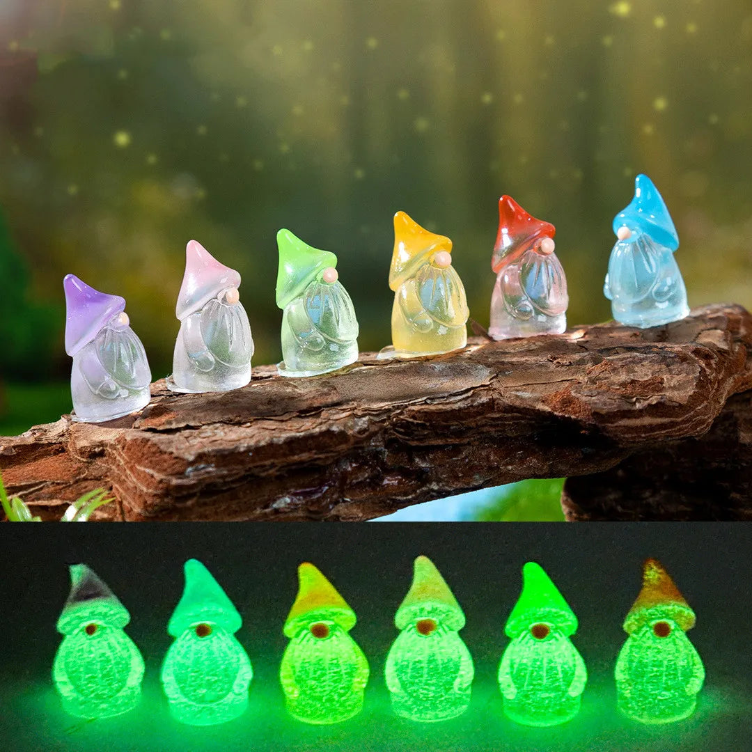 10/20/50/100pcs Mini Resin Gnomes Statues Ornaments Random Color Cute Fairy Miniature Gnome Figurines For Miniature Garden
