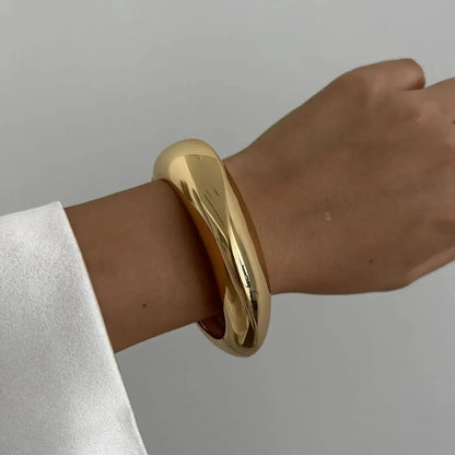 3 Styles Vintage Hip Hop Metal Cuff Bangles Punk Gold Silver Color Geometric Spring Bangles For Women Bracelet Men Jewelry