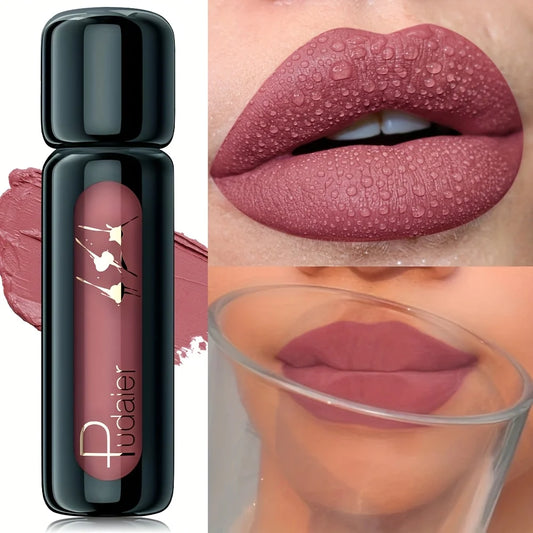 1pc Matte Velvet Lip Gloss, Highly Saturated Liquid Lip Mud, Non-Stick Long Lasting, All Skin Tones Compatible,Mother's Day G