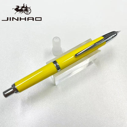 Jinhao 20 Press Retractable Fountain Pen EF/F Nib with Converter Resin Writing Gift Pen