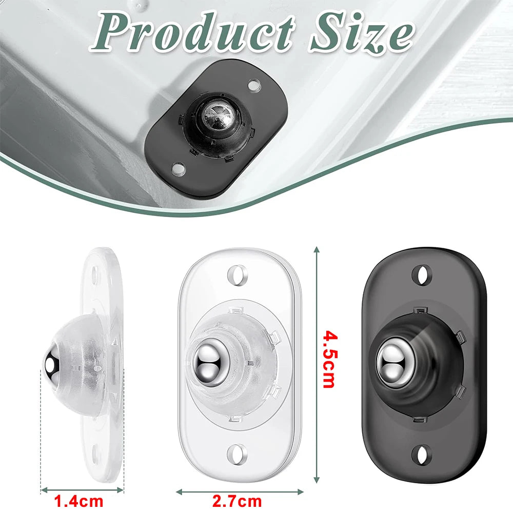 Self Adhesive Universal Caster Wheels Mini Pulley Rotating Wheel for Furniture Storage Box Trash Cabinet Appliance Slider Rol