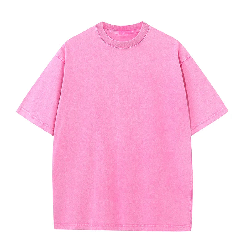 100% Cotton T-shirt Custom Logo Street Trend Short Sleeve T-shirt Embroidery Design European American Size Tops Printing Patt