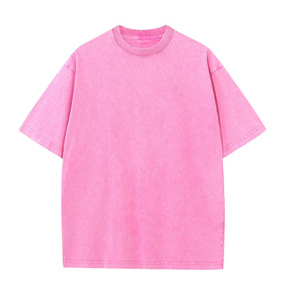100% Cotton T-shirt Custom Logo Street Trend Short Sleeve T-shirt Embroidery Design European American Size Tops Printing Patt