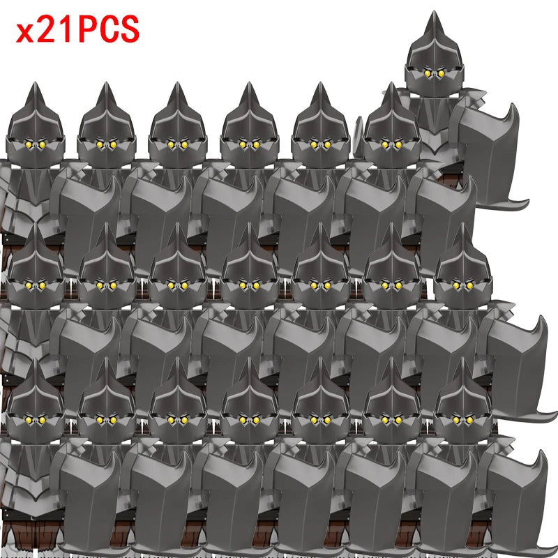 Medieval Movie Knights Building Blocks toys Lord Ring Figure Bricks Toy Christmas birthday gifts - ZHXP428x21