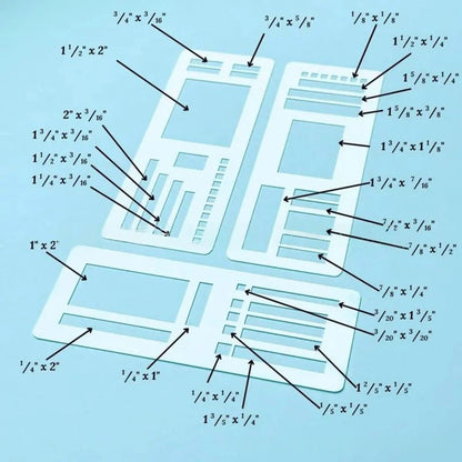 Rectangle Stencil Dot Grid Journal Stencil Handmade Flexible Template Set For Diy Scrapbooking Journaling With Dot Grid Plann